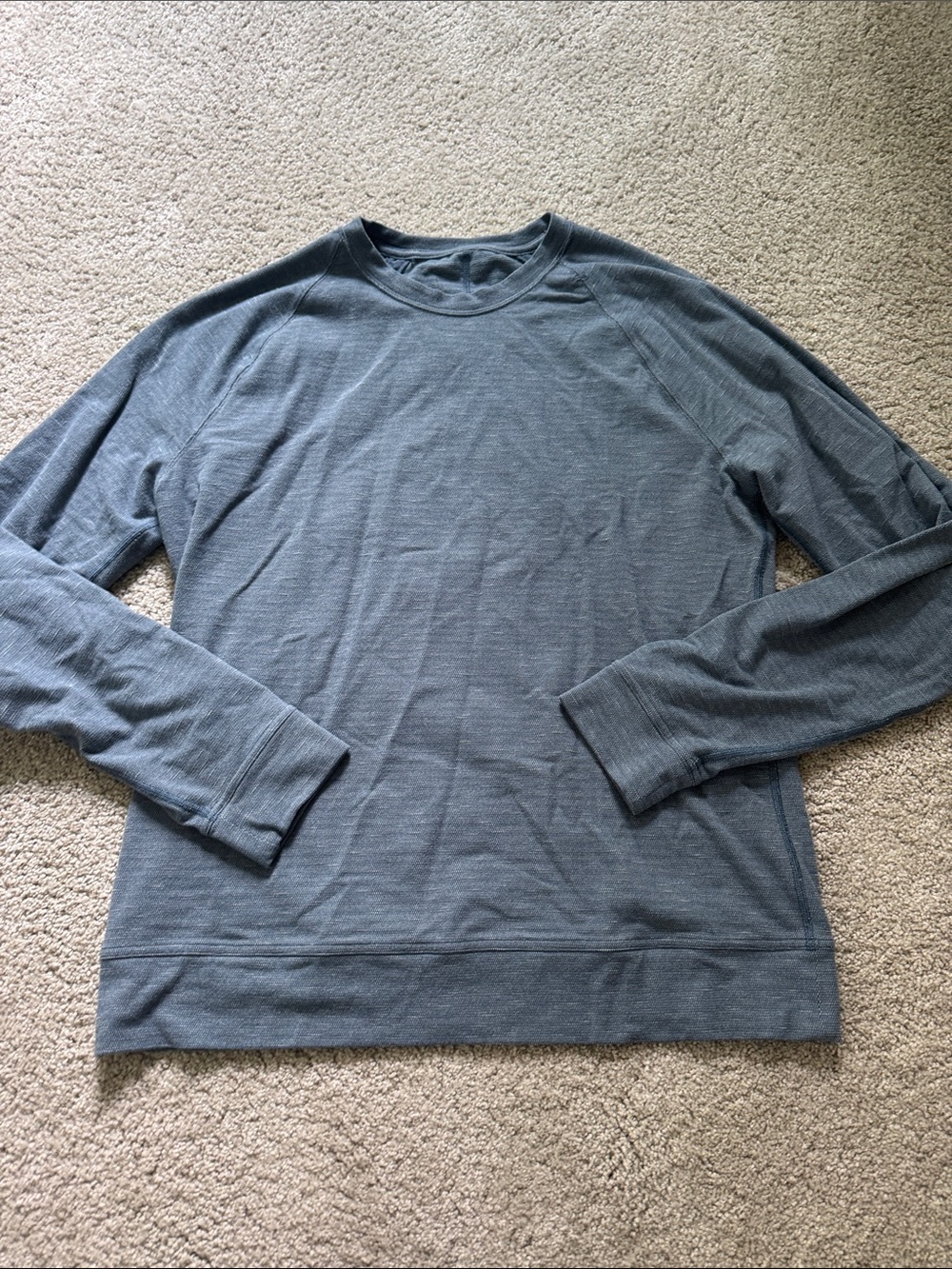 LULULEMON Blue Thermal Long Sleeve Shirt L